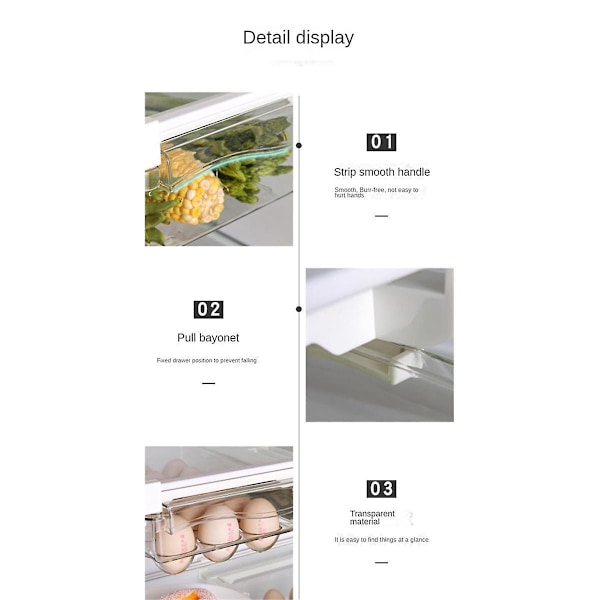 Fridge Organizer Egg Refrigerator Storage Rack Under-Shelf Refrigerator Drawer Box -Keeping Kitchen