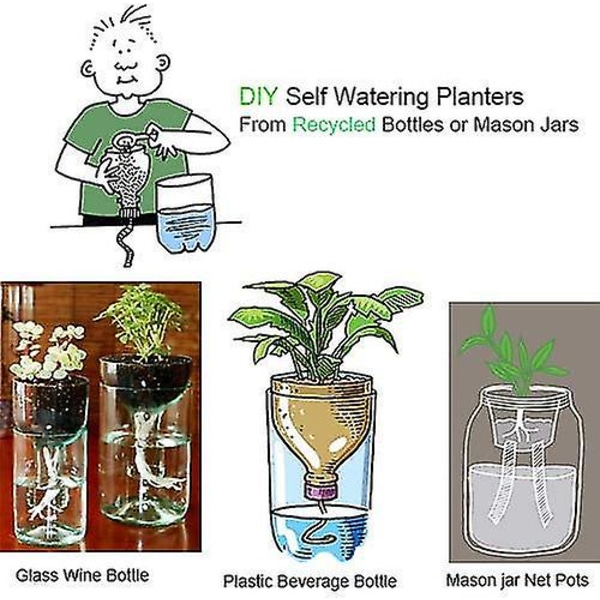 4 mm självvattnande veksnöre bevattningsrep för inomhus utomhuskrukväxt Självvattnande planteringskrukor DIY Potte