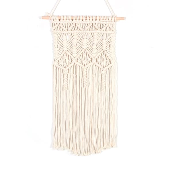 Makramé Vevd Vegghenging - 2 stk. Boho Chic Geometrisk Kunstdekor