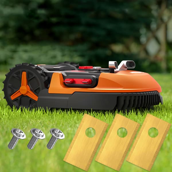 30 erstatningsblader i rustfritt stål for Worx Landroid robotgressklippere, 36,2x18 mm