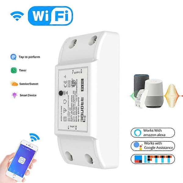 SONOFF BASIC R2 10A 2200W WIFI Smart Bryter DIY Modul EWELINK eller TASMOTA