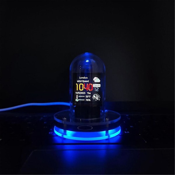 RGB Nixie Rør Ur Smart Wifi Netværk LED Lysende Ips Farveskærm DIY Analog Digital Rør Natlys