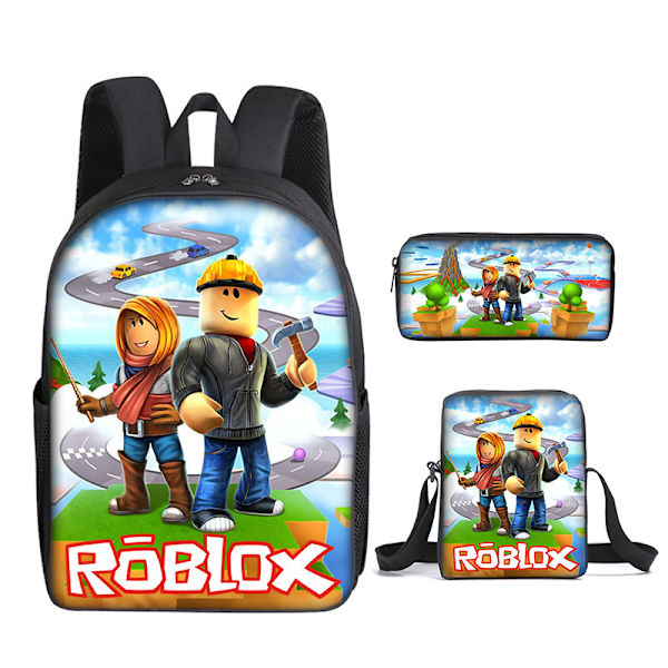 Uusi sarjakuva Roblox perus- ja keskiasteen oppilaiden reppu kolmiosainen setti
