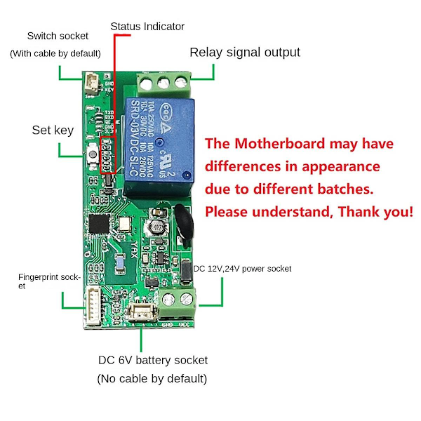 Inbäddad Fingeravtrycksläsare & Accesskort+Batterihållare 50ST Finger 12V eller 24V Strömförsörjning Finger Cont