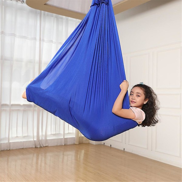 Børn Aerial Yoga Hængekøje 100% Nylon Elastisk Anti-tyngdekraftsgynge til indendørs børn Sensorisk træning Hængestol 280*100cm
