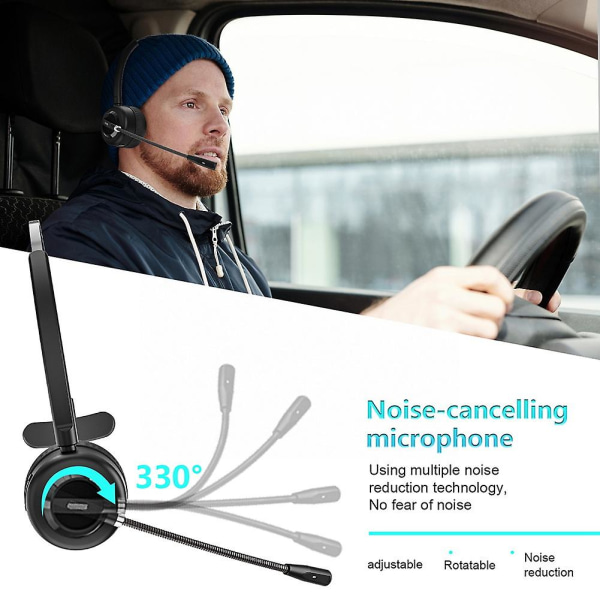 Call Center Bluetooth-hovedtelefoner med mikrofon A8 Trådløs hovedtelefon støjreducerende headset til pc-computer