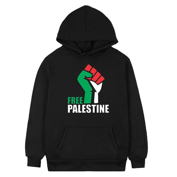 Free Palestine Freedom Långärmad huvtröja Toppar Vuxna Män Kvinnor Casual Pullover Huvtröjor