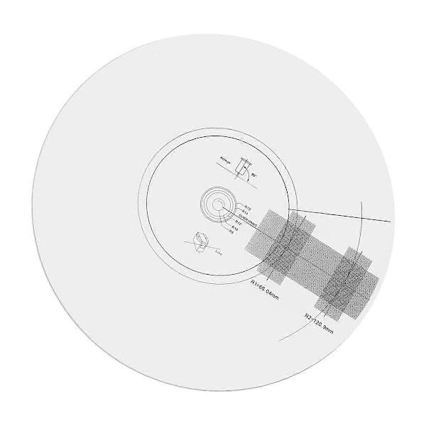 Kalibreringsskive Phonograph Alignment Protractor Phonograph Pladespiller Drejeskive