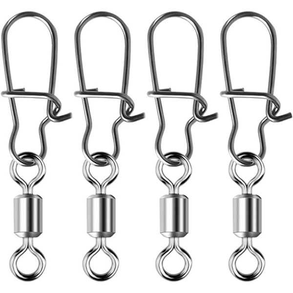 40 Stykker Fiskevipper Rustfritt Stål Fiskevipper Snap Connector for Saltvannsfiske Ferskvannsfiske