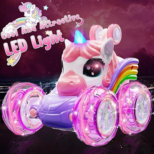 LY-018 Radiostyrd Bil Leksak för Barn Radiostyrd Stuntbil Flickpresent