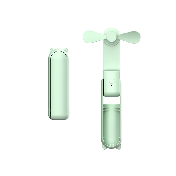 Håndholdt minivifte powerbank to-i-en vifte, 2-i-1 håndholdt vifte, bærbar minivifte, genopladelig batteridrevet, 3 justerbare hastigheder, foldbar