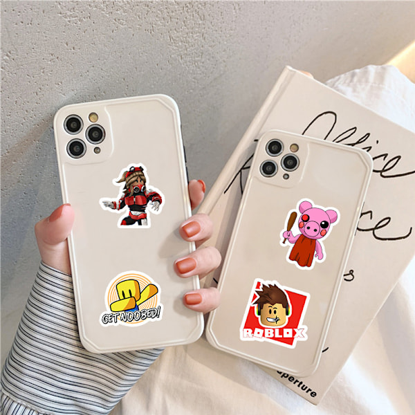 Nye Roblox Periferiutstyr Koffert Telefon Nettbrett Bil Hjelm Graffiti DIY Graffiti Klistremerker