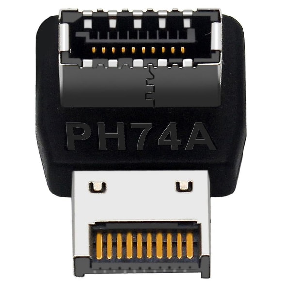Datormoderkort Type-e USB 3.1 Type-e Gränssnitt 90 graders styrbåge Front Typ-c Installerad Adapter (p