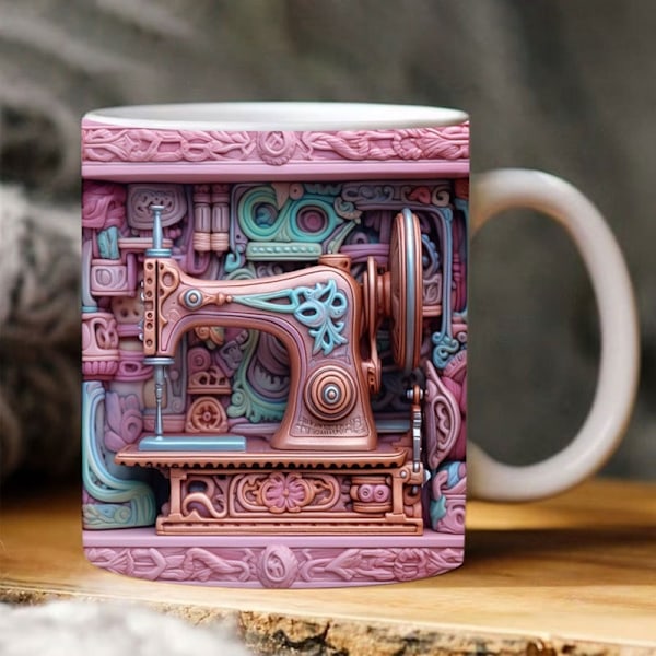 Keramisk Krus 3D Design Space Multifunktionelt Krus Biikshelf Krus Ornament Design