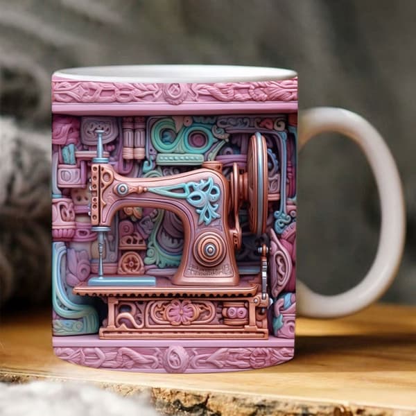 Keramisk Mugg 3D Design Space Multifunktionell Mugg Biikshelf Mugg Ornament Design