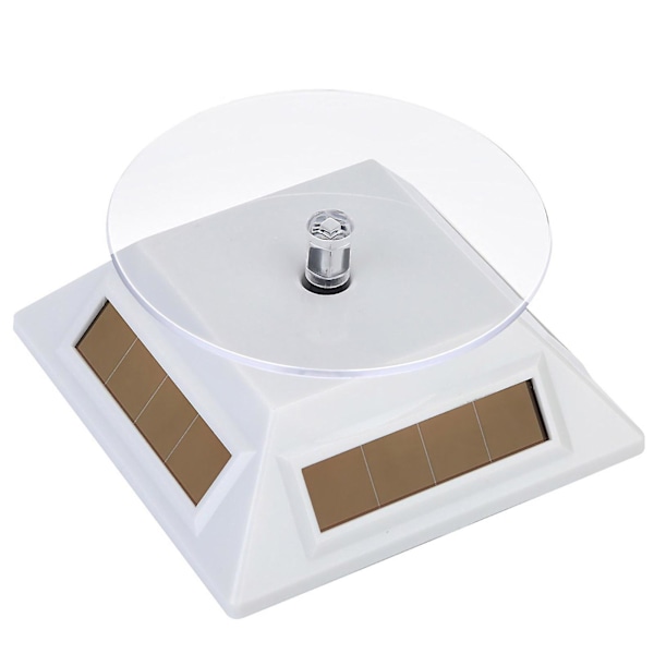 Solcelled Display Stativ 360 Graders Rotation Energibesparende ABS Drejelig Platform Display Base til Showcase