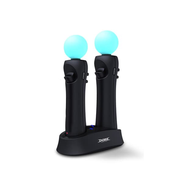 DOBE PS4/PS3 Move Controller Dobbeltlader MOVE Trådløs Controller Lader Dobbeltlader TP3-382