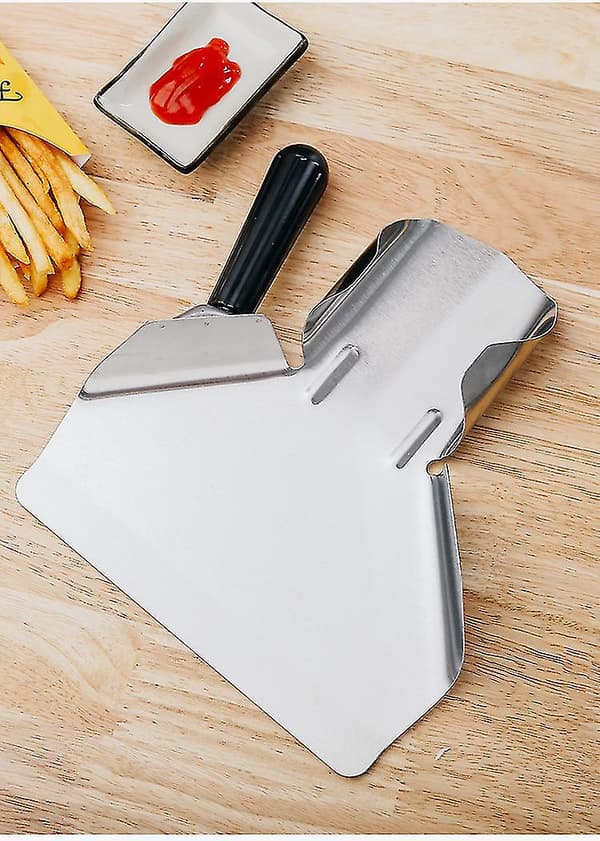 Tykkelse pommes frites-spatel, rustfritt stål popcorn-spatel, matemballasjespatel-mxbc