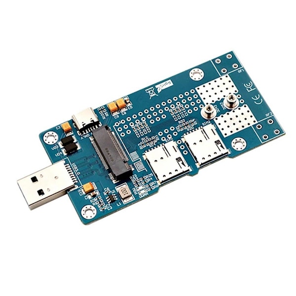 NGFF(M.2) til USB 3.0 Adapter med Dobbel NANO SIM-kort Støtte 3G/4G/5G/LTE Modul Egnet for Stasjonær PC