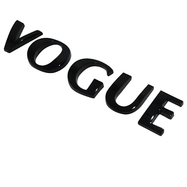 Blank svart Range Rover Vogue-bokstäver bakre bagagelucka emblem för Land Rover Evoque Discovery Freelander