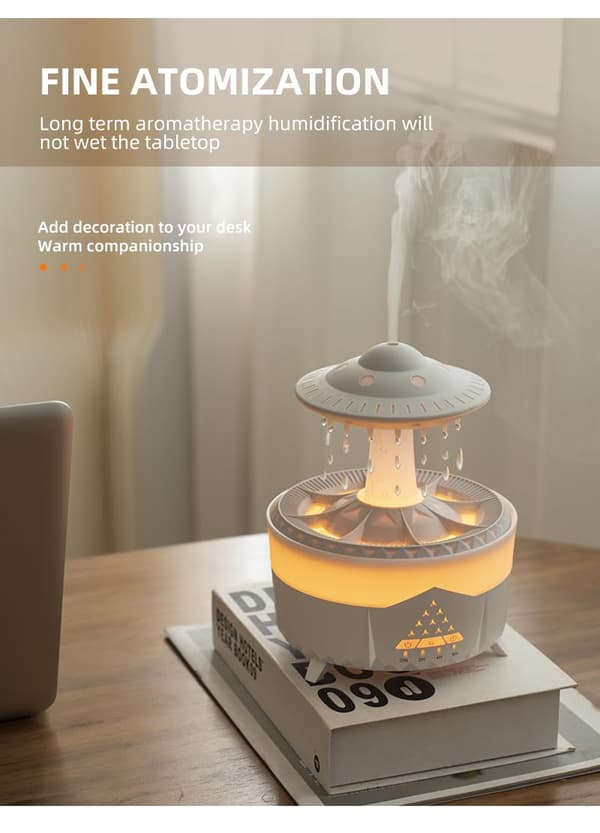 Aromadiffuser for hjemmet elektrisk og luftfukter oljediffuser for hjemmet – Eterisk olje duftdiffuser med fjernkontroll, romfrisker duft