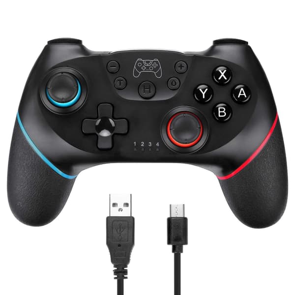 Switch Trådløs Bluetooth Controller PRO med Vibration 6-akset Somatosensorisk Switch Trådløs Controller Gummibelagt Privat Model