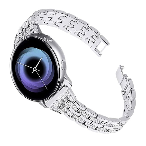 Galaxy Watch 5 diamanter metallreim aktiv 1/2 rhinestone metall rustfritt stål reim