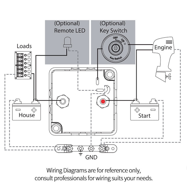 12VVSR automatisk laddningsbrytare, smart bil dubbelbatteriisolator, båtisolator