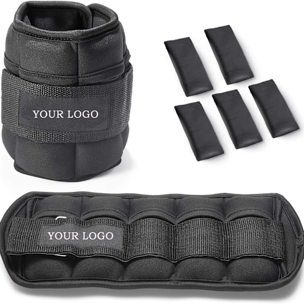 Justerbara fotvikter 1 par benviktsband för kvinnor män, viktade fotvikter set för gym, fitness, träning, promenader, jogging (2kg)