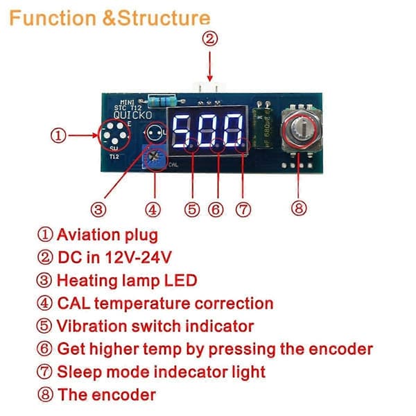 STC-T12 Loddebolt DIY-sett, Elektrisk Enhet Digital Loddestasjon Temperaturkontroller K