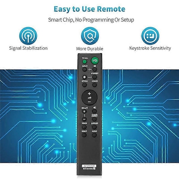 AH100U Vaihto-ohjain HT-CT180 SA-CT180 HTCT180 SACT180 Sound Bar -äänentoistojärjestelmälle