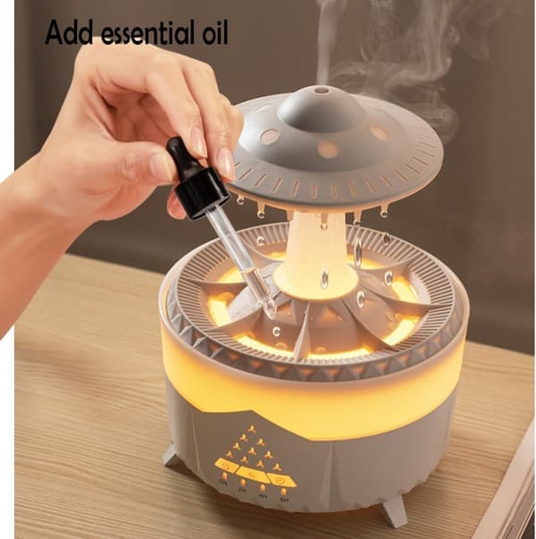 Aromadiffuser for hjemmet elektrisk og luftfukter oljediffuser for hjemmet – Eterisk olje duftdiffuser med fjernkontroll, romfrisker duft