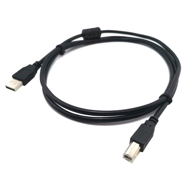 Ny Alt-Kobber Sort USB 2.0 Printerkabel, 1,5 m USB Firkantet Port Printer Datakabel Gray