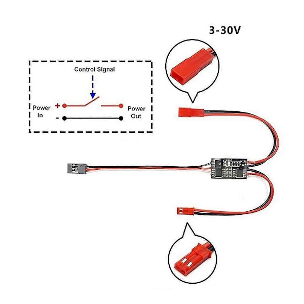 4X 20A Højstrøms Fjernbetjening Elektronisk Switch 3-30V Luftmodel Beskyttelse RC Drone Vand P-Yvan