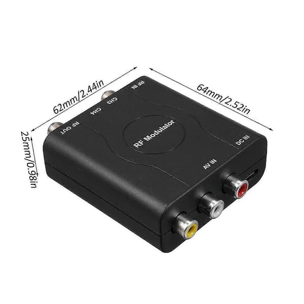 RF-modulator AV til RF-konverter M61A AV TIL RF CH3/CH4 Kanal Videoindgangsadapter til VHF-demodulator-konverter