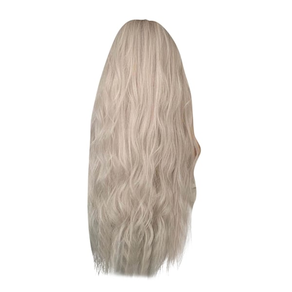 Kvinde Mode Front Lace Paryk Grå Syntetisk Hår Lang Paryk Bølge Krøllet Paryk