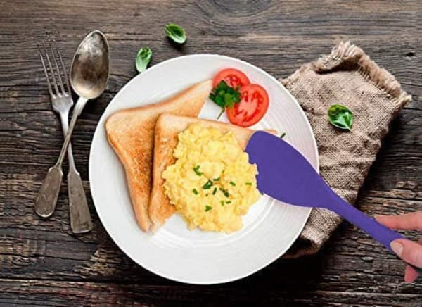 Non-stick silikonspatlar för matlagning och bakning (lila)