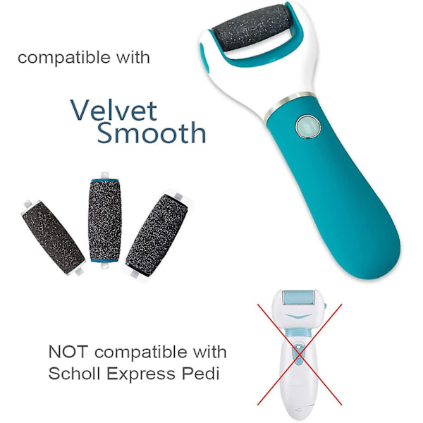 [9 Pakke] Scholl Velvet Smooth Pedi Udskiftningshoveder Refills, 3 Typer