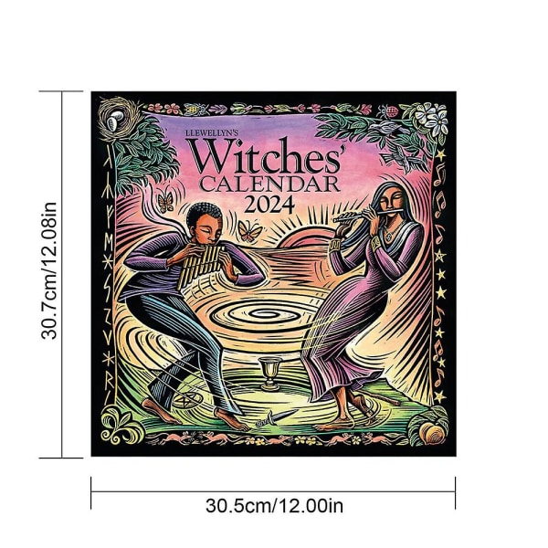 2024 Llewellyn's Witches' Calendar Tidsplanerare Mystisk häxkonst Väggkalender Hemkontorsdekoration Gif