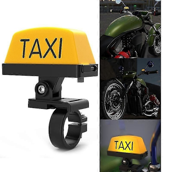 Utsökt Motorcykeldekoration Modifierad Lampa Justerbart Handtag Hjälmlampa USB Uppladdningsbar Varnings Taxi Box Skylt LED Lampindikator