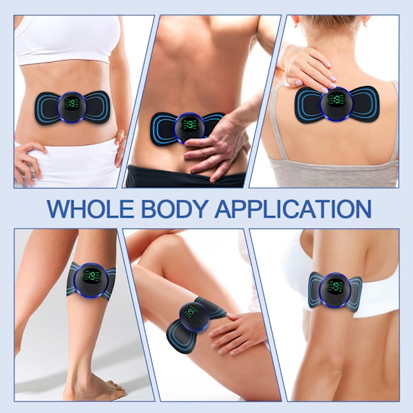 Mini Meridian Massager Intelligent Axlar och Nacke Massager EMS Puls Cervical Massageplåster