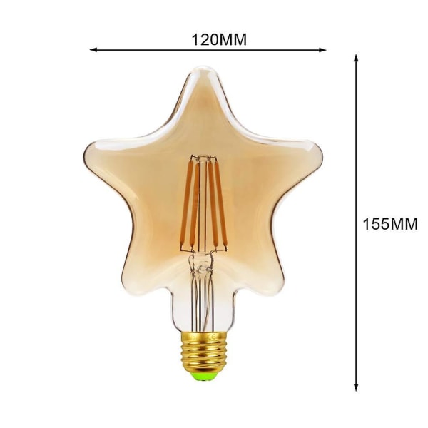 Led-lampor Vintage lampa 4w Led-glödlampa Edison-lampa Special dekorativ glödlampa 220/240v E27 (stjärna)