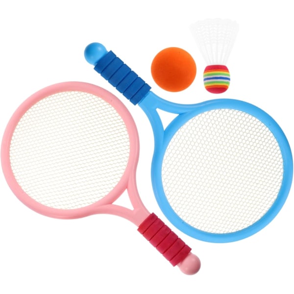 1 Set Sportverktyg Barn Badmintonracket Tennisracket Nätväska Utomhusleksaker Badmintonracket Slumpmässig Färg