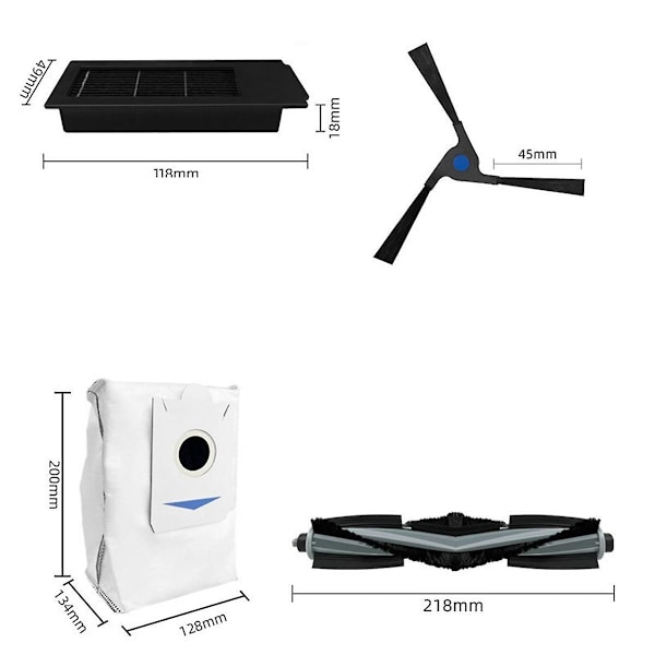 Vaihtotarvikkeiden sarja Deebot X2 Omni / X2 / X2 Pro / DEX86 -robotti-imureille