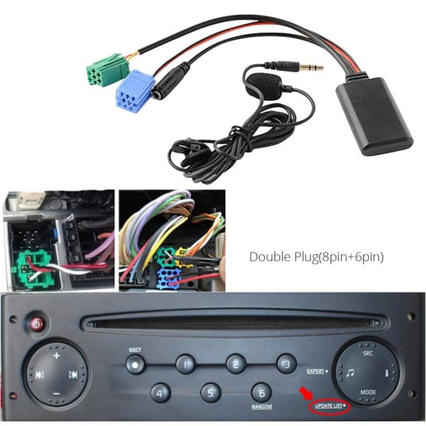 Renault Updatelist Bluetooth Audio Puhelin AUX Bluetooth Lisäkaapelisovitin