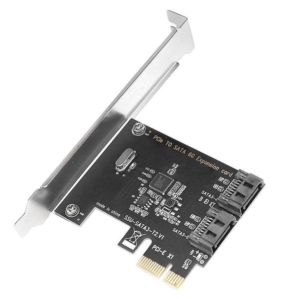 PCIE til SATA utvidelseskort ASM1061 PCIE til 2-ports SATA3.0 6 Gbps oppstartbart SSD Solid State Drive Adapterkort