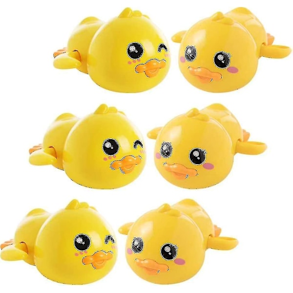 6-pack Flytande Andungar Babybadleksaker Mini Andung Djur Uppdragning Sleksaker Dusch