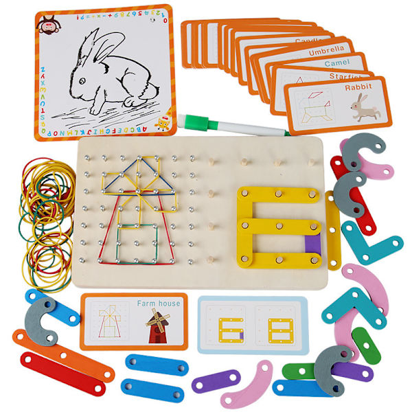 1 sett med treleker for babyopplysning geometri matematikkundervisningshjelpemidler barns leker pedagogisk tidlig utdanningsleketøy