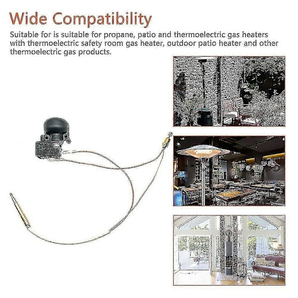 Patiolämmittimen termoelementti ja kallistuskytkin Propane-lämmittimen tyhjennyskytkin Patiolämmitin Ulkona