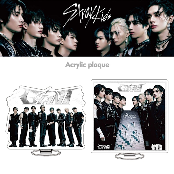 5-pak Stray Kids stand album GIGANTISK periferi nøglering Huang Xuanchen station akryl ornamenter